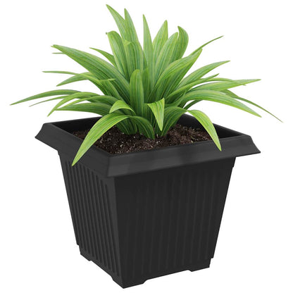 Vierkante Bloempot 24 pcs Zwart 43 x 43 x 33.5 cm Kunststof