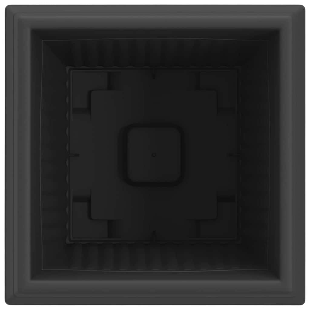Vierkante Bloempot 24 pcs Zwart 43 x 43 x 33.5 cm Kunststof