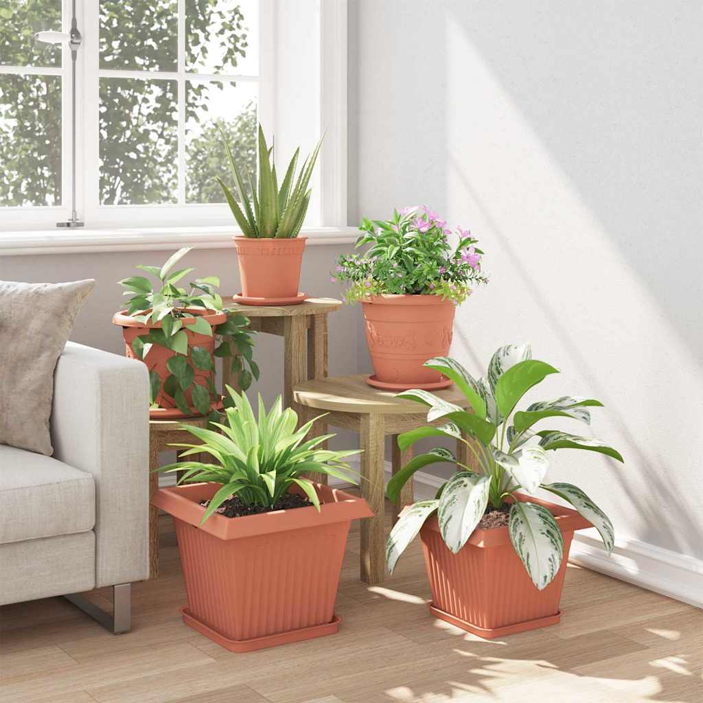 Vierkante Bloemenschotel 6 Pcs Kunststof