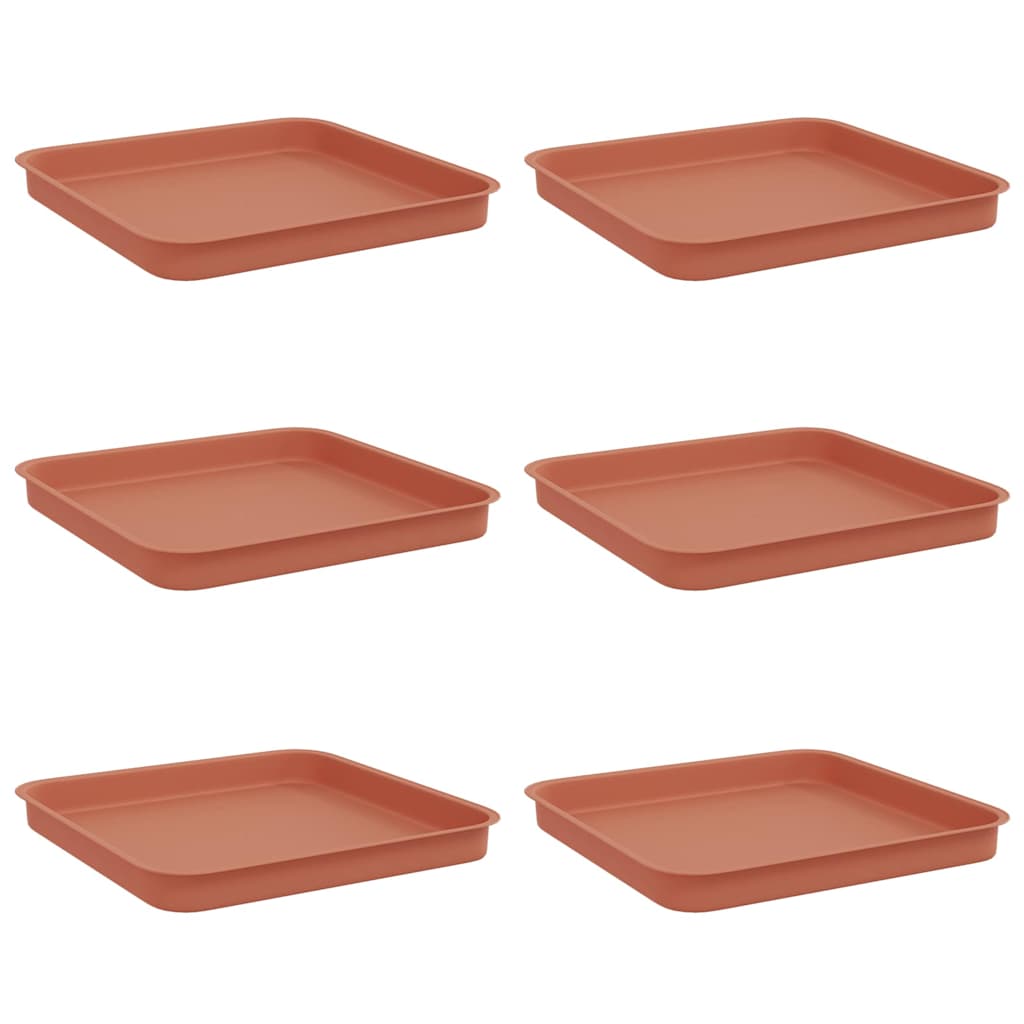 Vierkante Bloemenschotel 6 Pcs Kunststof