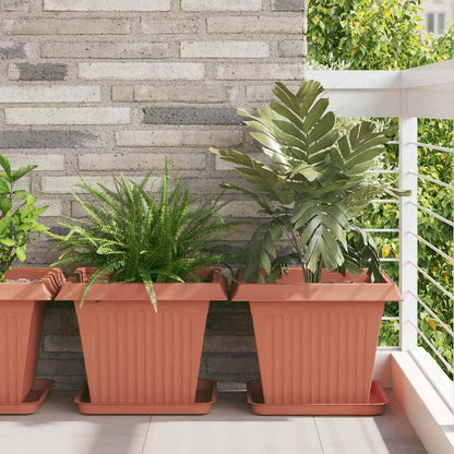 Vierkante Bloemenschotel 6 Pcs Kunststof