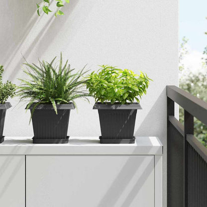 Vierkante Bloemenschotel 6 Pcs Kunststof