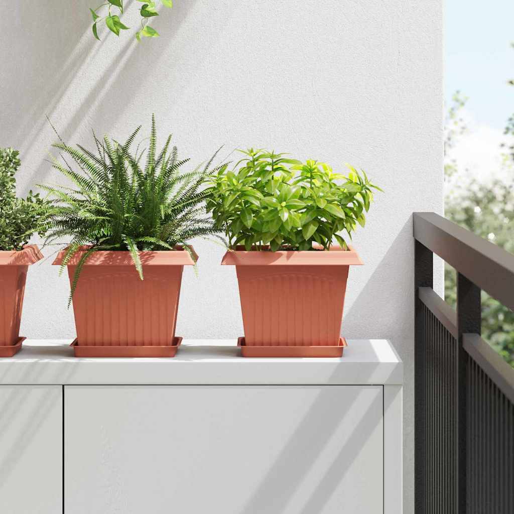 Vierkante Bloemenschotel 6 Pcs Kunststof