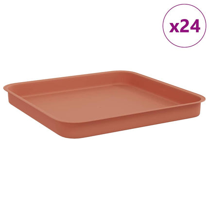 Vierkante Bloemenschotel 24 Pcs Kunststof