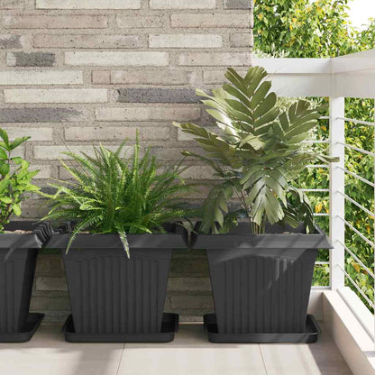 Vierkante Bloemenschotel 6 Pcs Kunststof