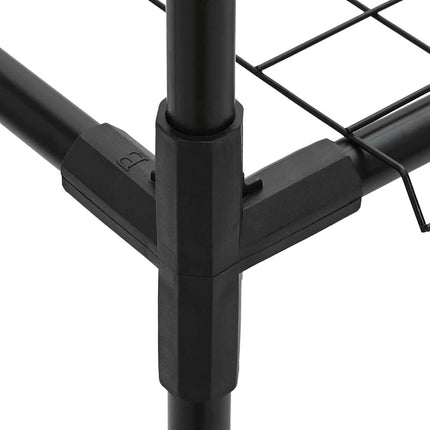 3-Laags Plantenstandaard Zwart 400 X 32 X 104 Cm Staal