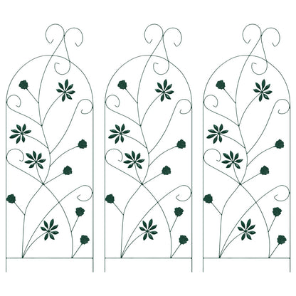 Tuinhek 3 Pcs 112 X 39,5 Cm Staal