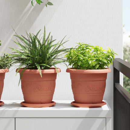 Plantenpotten 6 Pcs Ø 22 X 18 Cm Kunststof