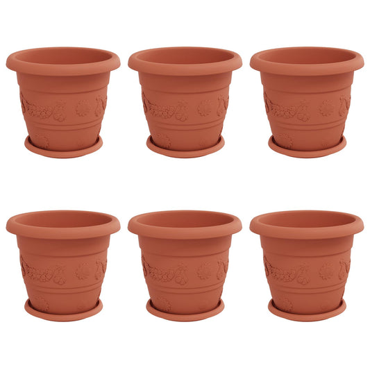 Plantenpotten 6 Pcs Ø 30 X 25 Cm Kunststof