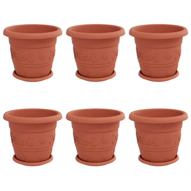 Plantenpotten 6 Pcs Ø 30 X 25 Cm Kunststof