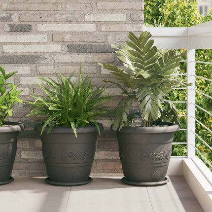 Plantenpotten 6 Pcs Ø 22 X 18 Cm Kunststof