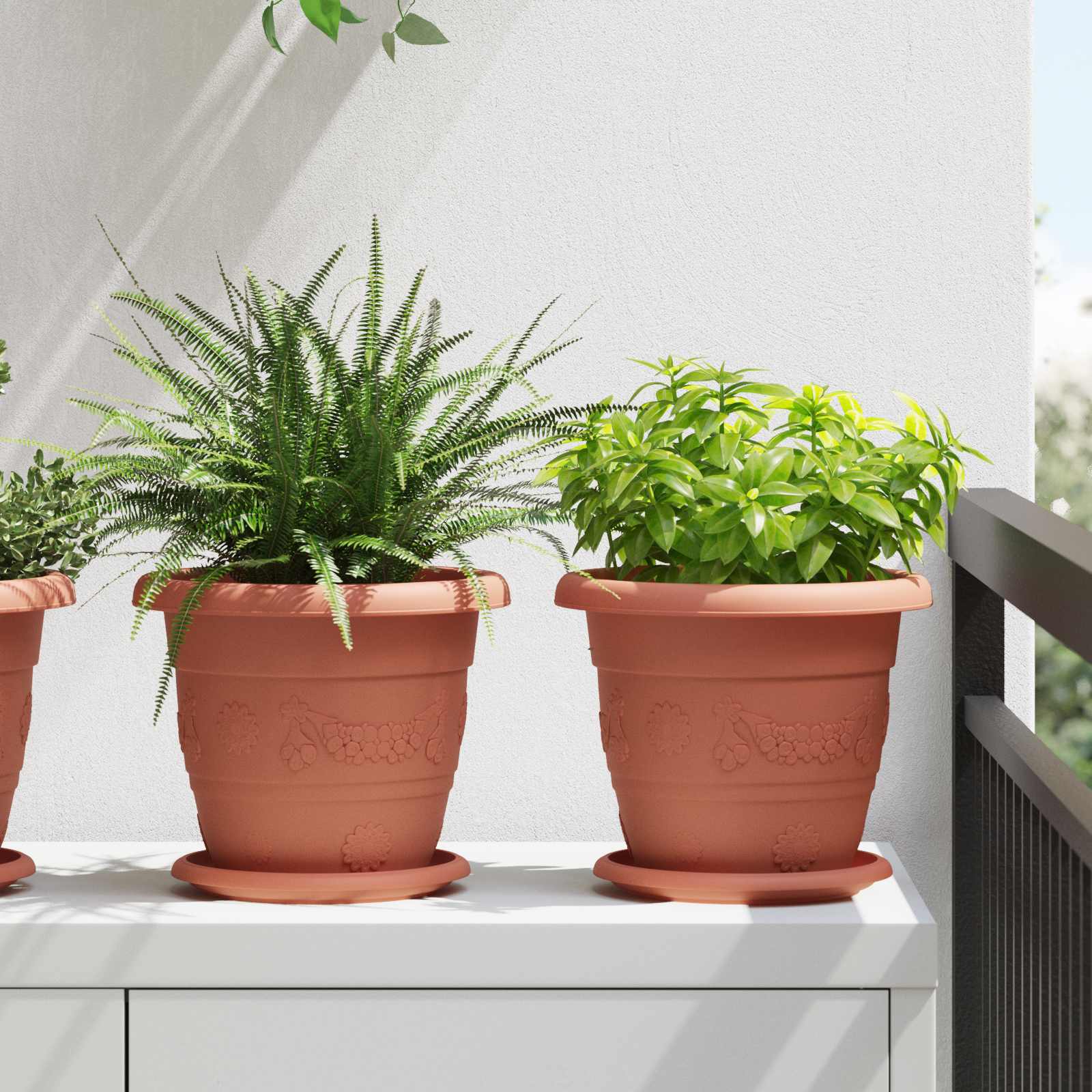 Plantenpotten 6 Pcs Ø 30 X 25 Cm Kunststof