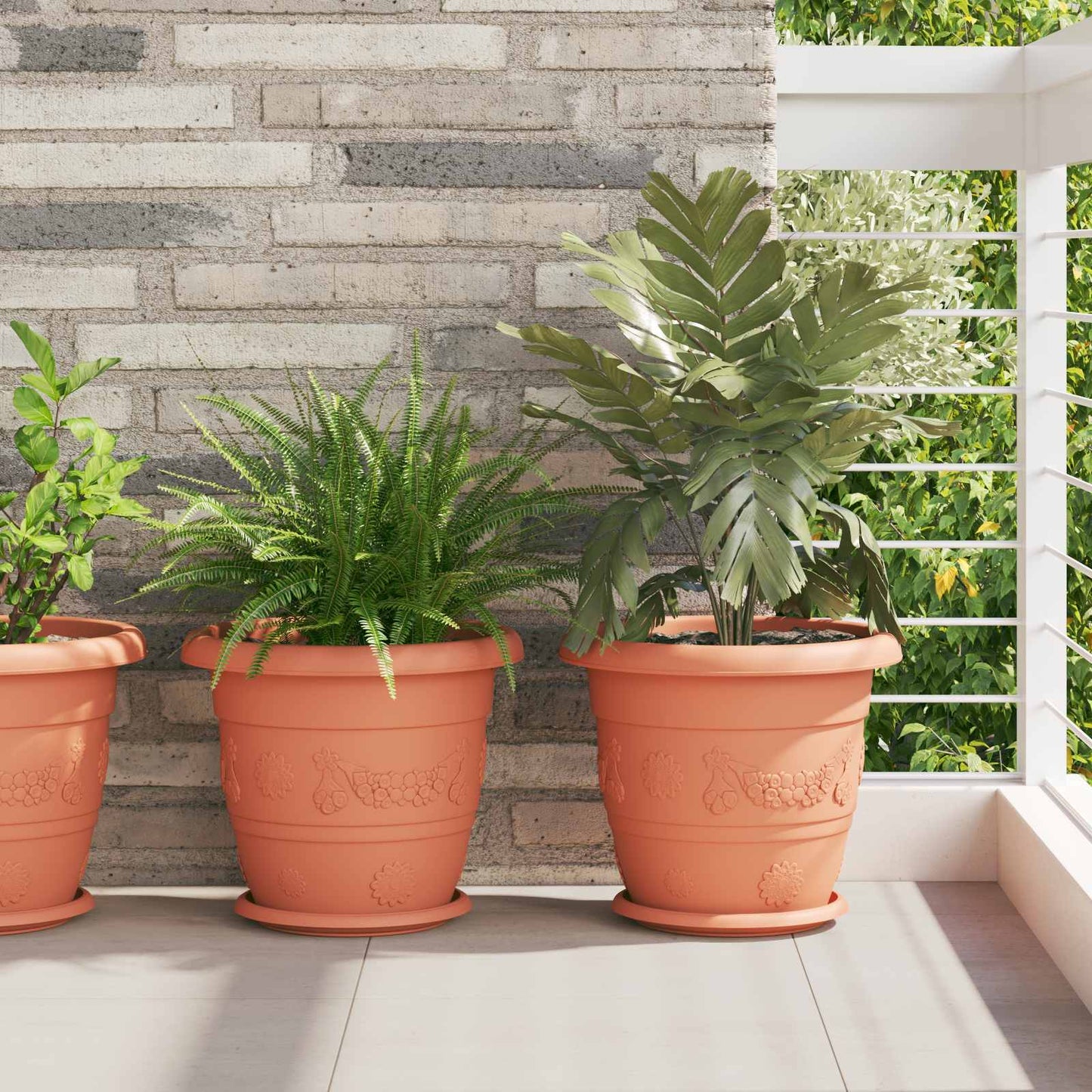 Plantenpotten 6 Pcs Ø 30 X 25 Cm Kunststof