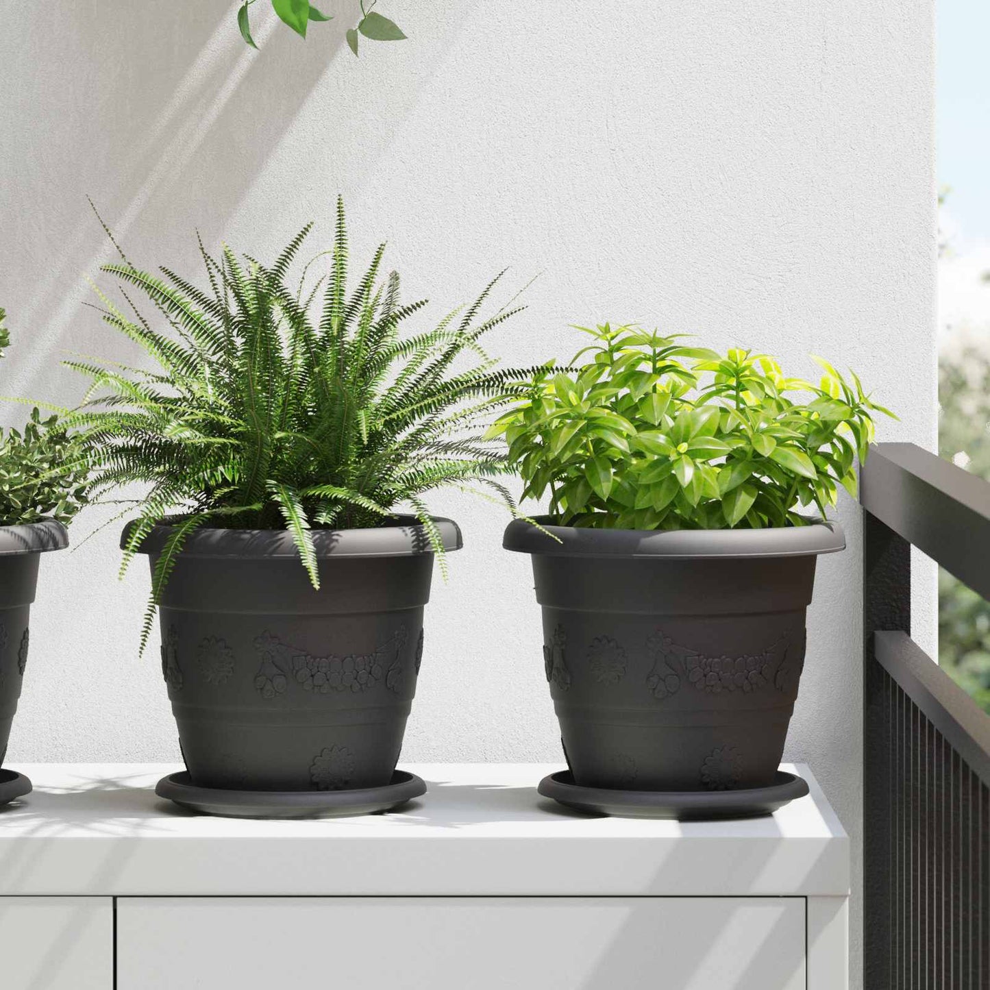 Plantenpotten 6 Pcs Ø 30 X 25 Cm Kunststof