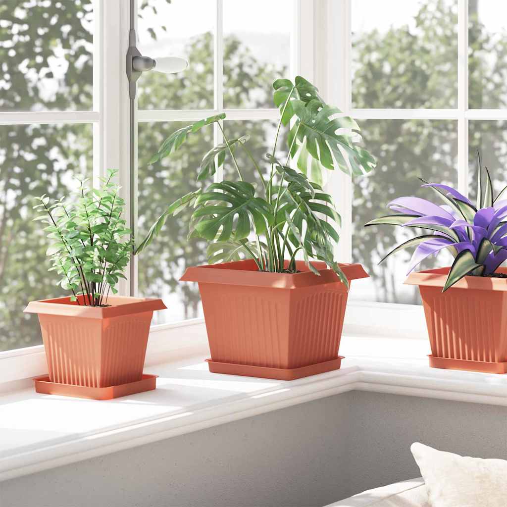 Plantenpotten 6 Pcs 23 X 23 X 17,5 Cm Kunststof