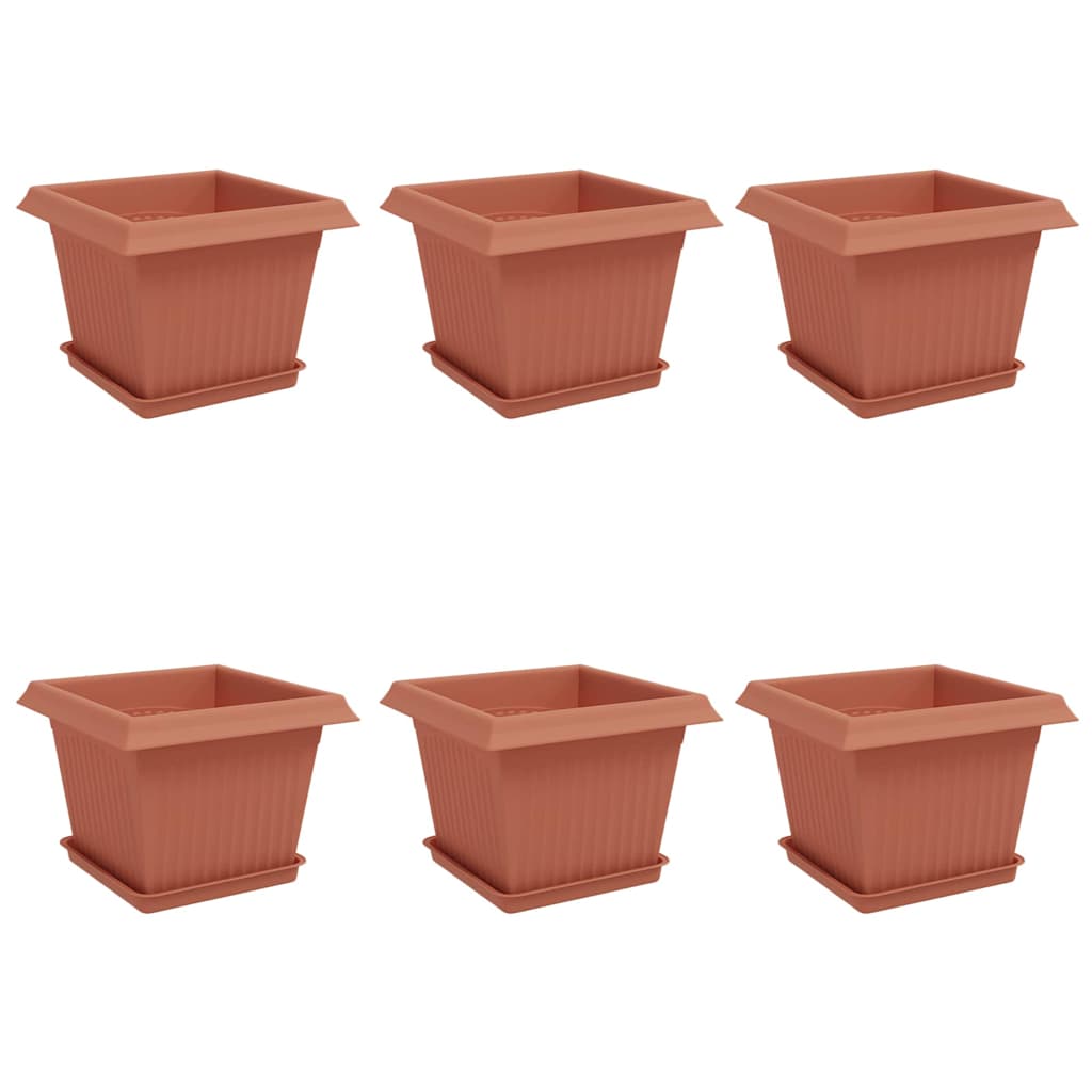 Plantenpotten 6 Pcs 23 X 23 X 17,5 Cm Kunststof
