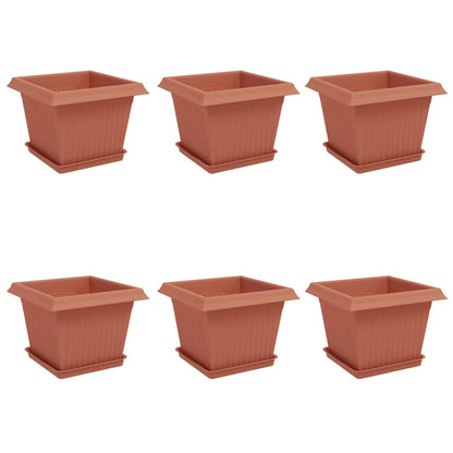 Plantenpotten 6 Pcs 23 X 23 X 17,5 Cm Kunststof
