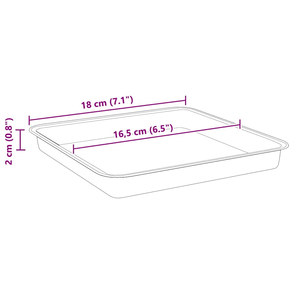 Plantenpotten 6 Pcs 23 X 23 X 17,5 Cm Kunststof