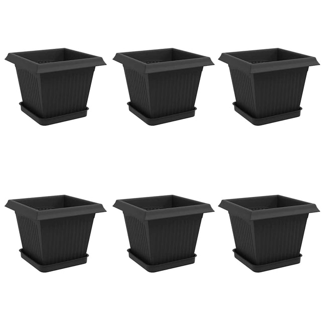 Plantenpotten 6 Pcs 20 X 20 X 16 Cm Kunststof