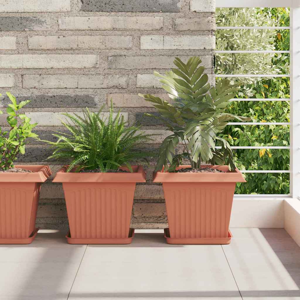 Plantenpotten 6 Pcs 23 X 23 X 17,5 Cm Kunststof