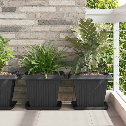 Plantenpotten 6 Pcs 23 X 23 X 17,5 Cm Kunststof