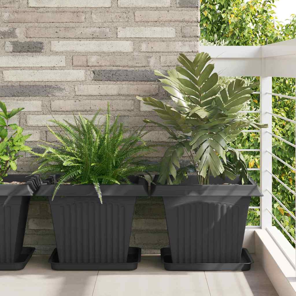Plantenpotten 6 Pcs 23 X 23 X 17,5 Cm Kunststof