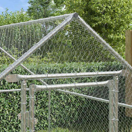 Kippenhok Zilver 200 X 170 X 177 Cm Gegalvaniseerd Staal