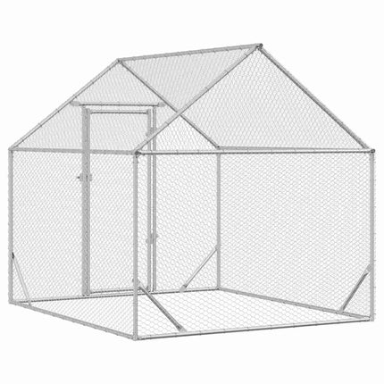 Kippenhok Zilver 200 X 170 X 177 Cm Gegalvaniseerd Staal