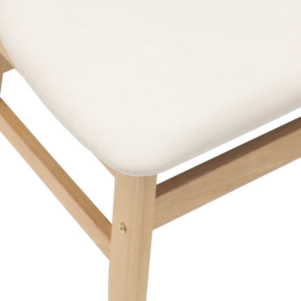Eettafelstoelen 2 Pcs Naturel 42 X 47.5 X 81 Cm
