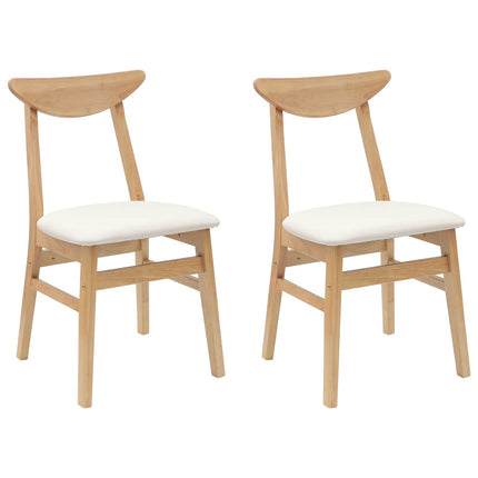 Eettafelstoelen 2 Pcs Naturel 42 X 47.5 X 81 Cm