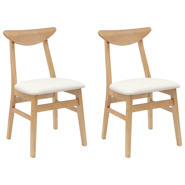 Eettafelstoelen 2 Pcs Naturel 42 X 47.5 X 81 Cm