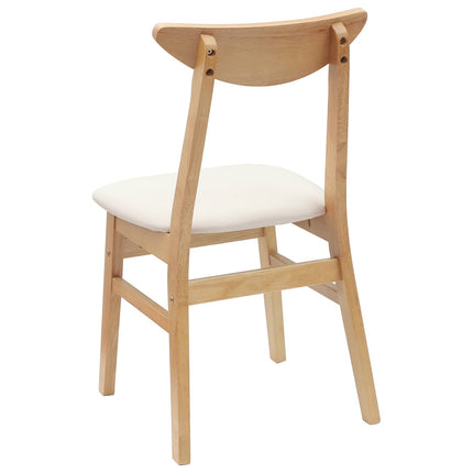 Eettafelstoelen 2 Pcs Naturel 42 X 47.5 X 81 Cm