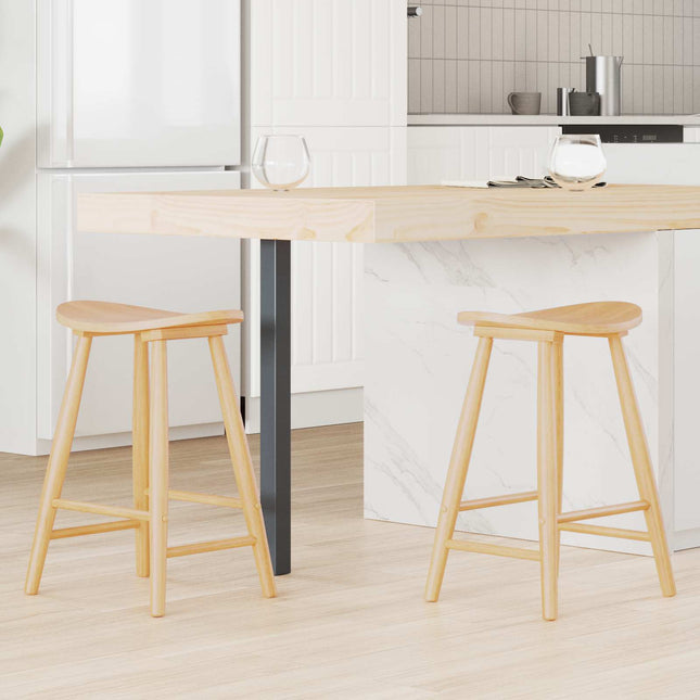 Eettafelstoelen 2 Pcs Licht Bruin 46 X 37 X 63 Cm