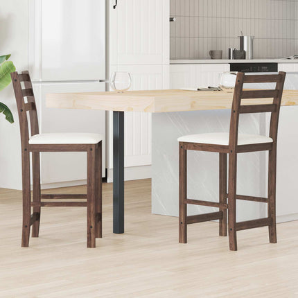 Eettafelstoelen 2 Pcs Bruin 40 X 47,5 X 99,5 Cm