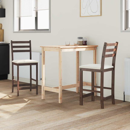 Eettafelstoelen 2 Pcs Bruin 40 X 47,5 X 99,5 Cm