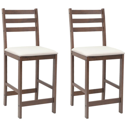 Eettafelstoelen 2 Pcs Bruin 40 X 47,5 X 99,5 Cm