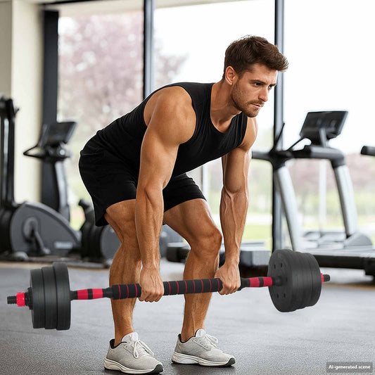 2-in-1 Halter Set Zwart en Rood 121 x 19,5 x 19,5 cm