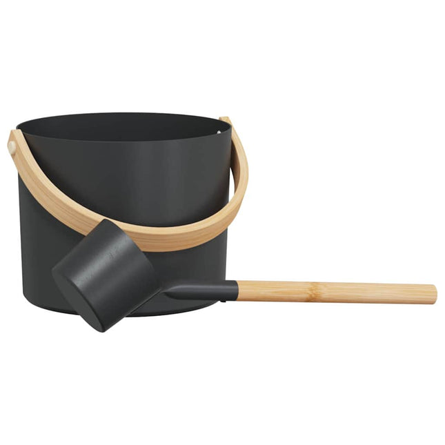 Sauna Accessoire Set 2 Pcs Zwart