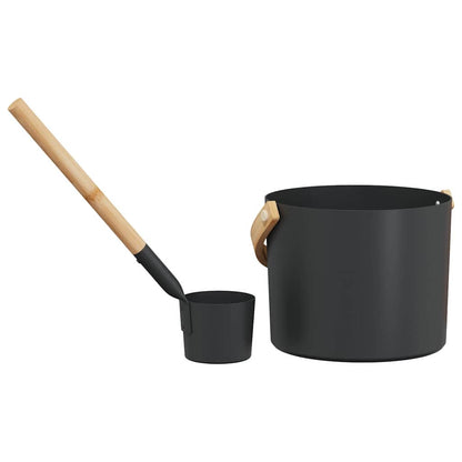 Sauna Accessoire Set 2 Pcs Zwart