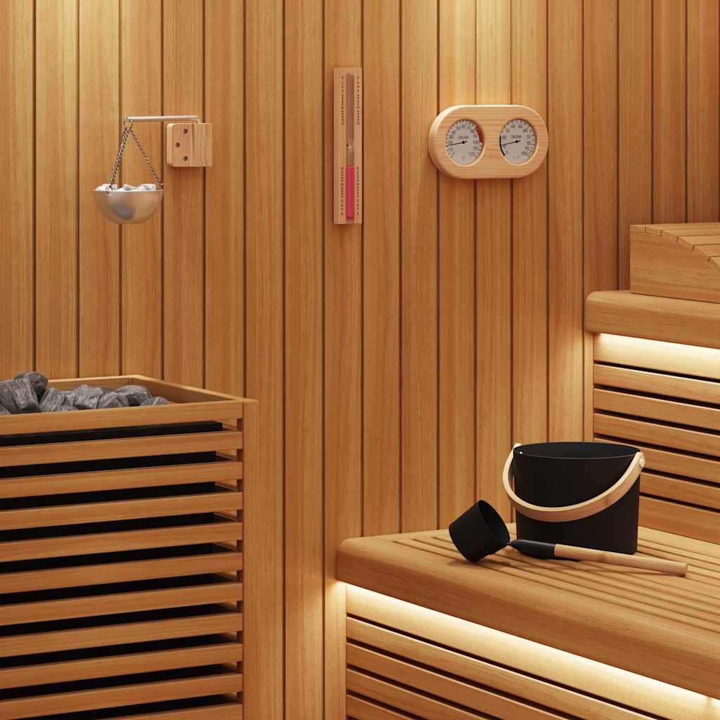 Sauna Accessoire Set 2 Pcs Zwart