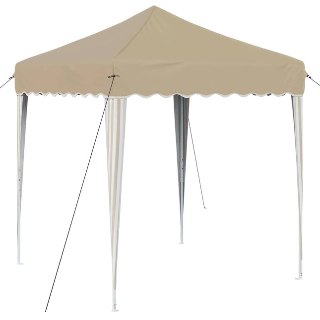 Pop-Up Feesttent Crème 195 X 195 X 245 Cm Oxford Stof