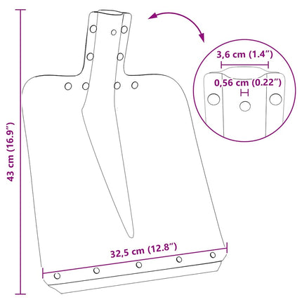 Schep Hoofd Zilver 43 X 32,5 Cm Aluminium