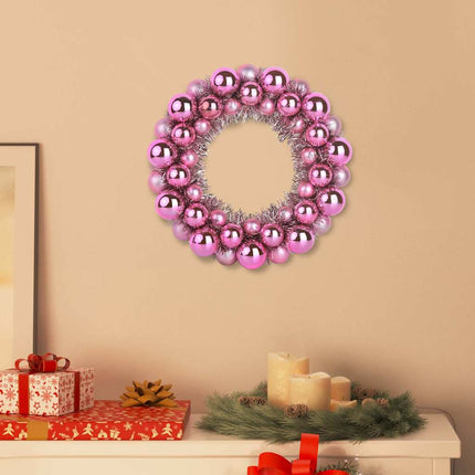 Kerstbal Kransen 2 St 33 X 33 X 7 Cm Polystyreen