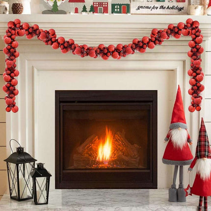 Kerstbal Guirlande Led's Rose Gold 186 Cm Polystyreen