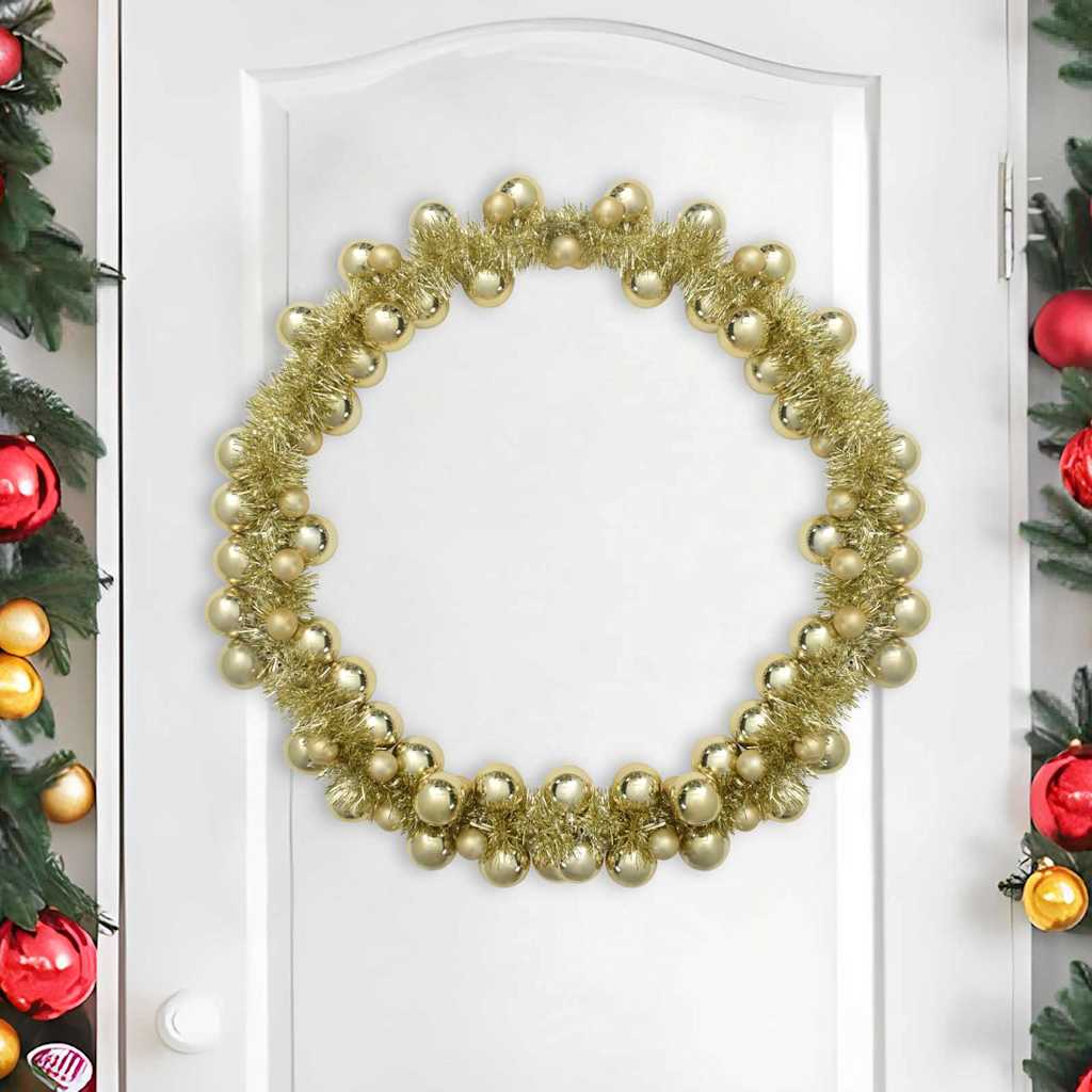 Kerstbal Guirlande Goud 186 cm Polystyreen