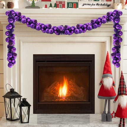 Kerstbal Guirlande Led's Rose Gold 186 Cm Polystyreen