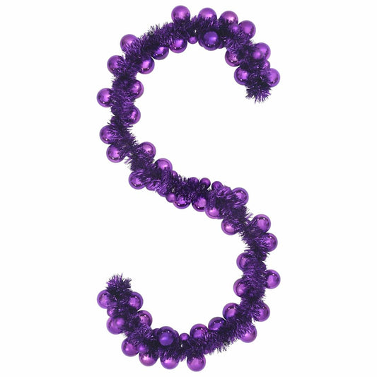 Kerstbal Guirlande Lila 186 cm Polystyreen