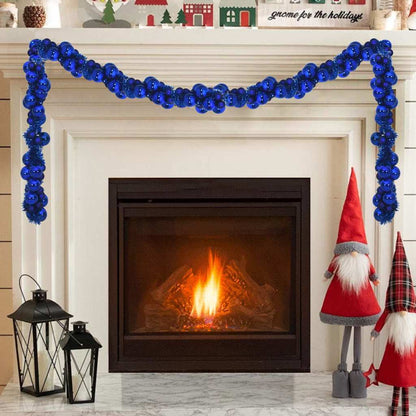 Kerstbal Guirlande Blauw 186 cm Polystyreen