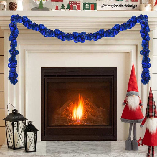 Kerstbal Guirlande Blauw 186 cm Polystyreen