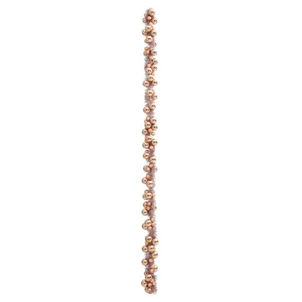 Kerstbal Guirlande Led's Rose Gold 186 Cm Polystyreen